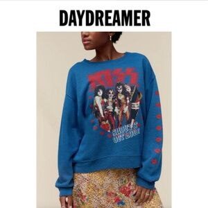 Daydreamer Shout It Out Loud Kiss Oversize Crewneck Sweatshirt
